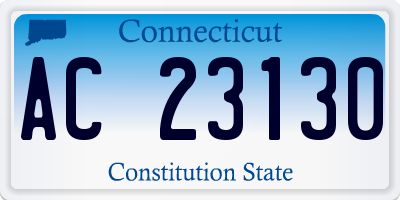 CT license plate AC23130