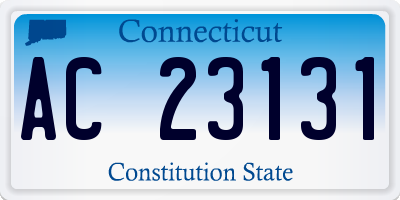 CT license plate AC23131