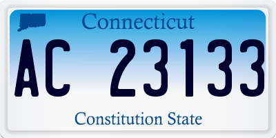 CT license plate AC23133