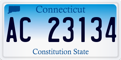 CT license plate AC23134