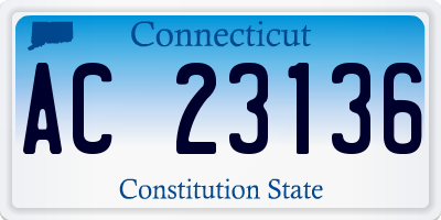 CT license plate AC23136