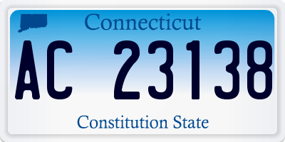 CT license plate AC23138