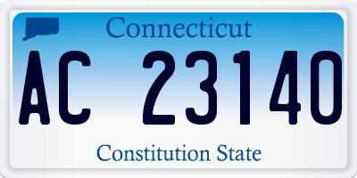 CT license plate AC23140