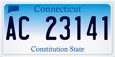 CT license plate AC23141