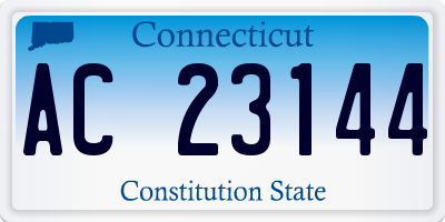 CT license plate AC23144