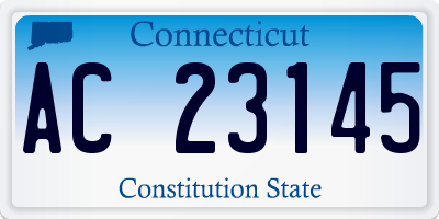 CT license plate AC23145