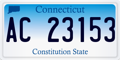 CT license plate AC23153