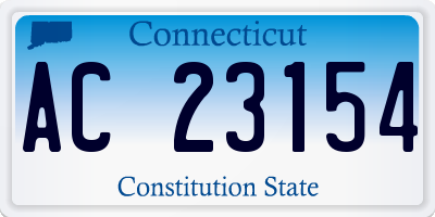 CT license plate AC23154