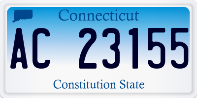 CT license plate AC23155