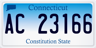 CT license plate AC23166