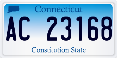 CT license plate AC23168