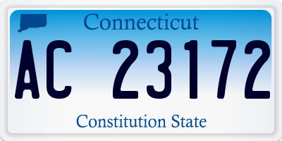 CT license plate AC23172