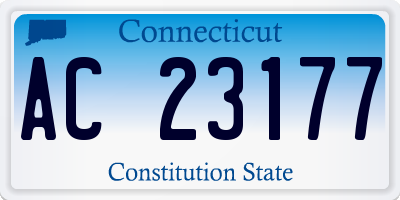 CT license plate AC23177