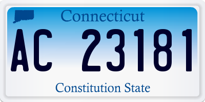 CT license plate AC23181