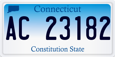 CT license plate AC23182