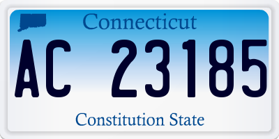 CT license plate AC23185