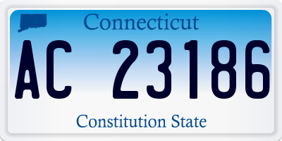 CT license plate AC23186