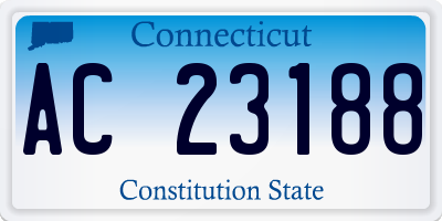 CT license plate AC23188