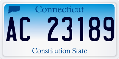 CT license plate AC23189