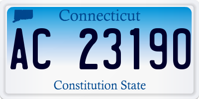 CT license plate AC23190