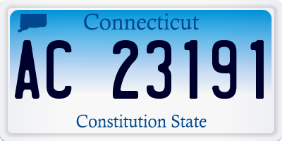 CT license plate AC23191
