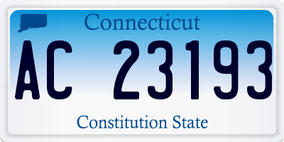 CT license plate AC23193