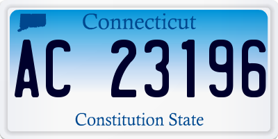 CT license plate AC23196