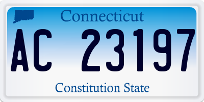 CT license plate AC23197
