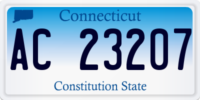 CT license plate AC23207