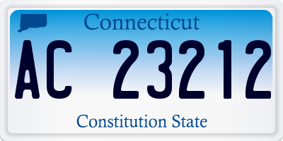 CT license plate AC23212