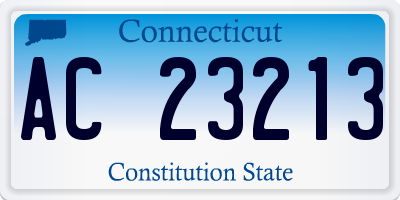 CT license plate AC23213