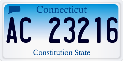 CT license plate AC23216