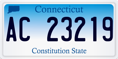 CT license plate AC23219