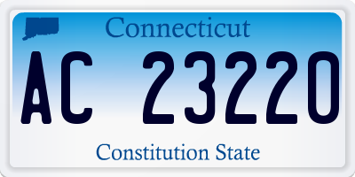 CT license plate AC23220