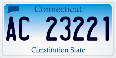 CT license plate AC23221