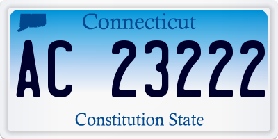 CT license plate AC23222