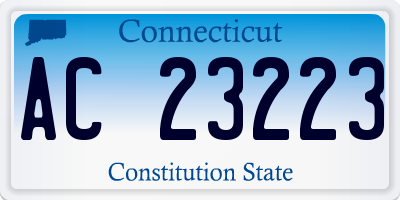 CT license plate AC23223