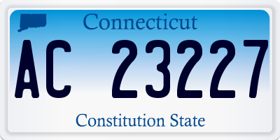 CT license plate AC23227