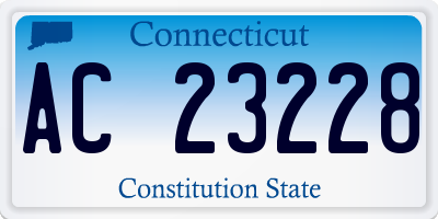 CT license plate AC23228