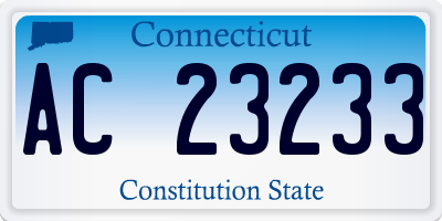 CT license plate AC23233
