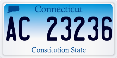 CT license plate AC23236