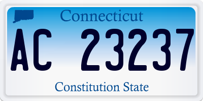 CT license plate AC23237