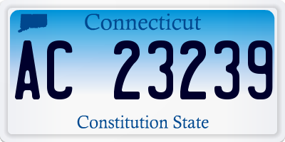 CT license plate AC23239