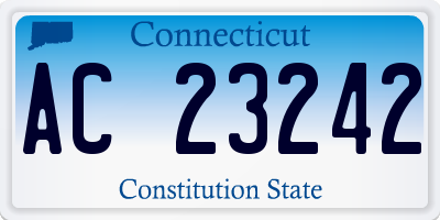 CT license plate AC23242