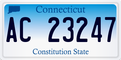 CT license plate AC23247