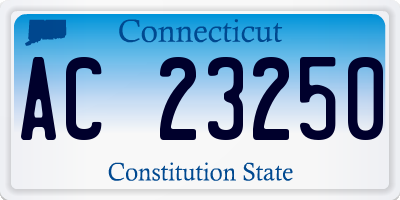 CT license plate AC23250