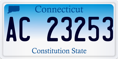 CT license plate AC23253