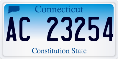 CT license plate AC23254