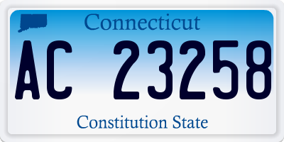 CT license plate AC23258