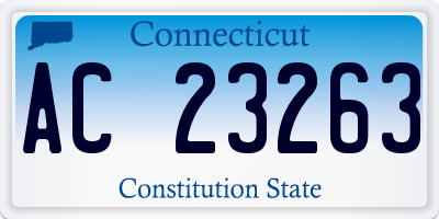 CT license plate AC23263